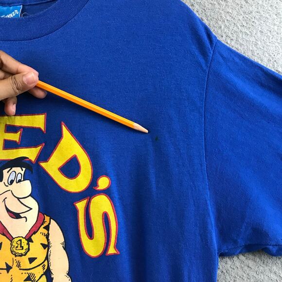 Vintage The Flinstones Fred’s Gym T Shirt XL Cartoon Network - Picture 8 of 12